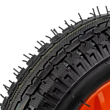 Колесо пневматическое усиленное, шина 8PR, 4.00-8 D400 мм, внутренний диаметр подшипника 12 мм, длина оси 90 мм Palisad купить в Уфе