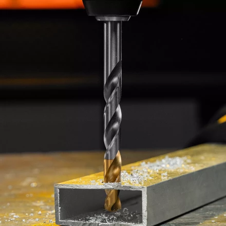 Сверло спиральное по металлу Denzel, 11 x 142 мм, Р6М5, Golden Tip, 718243 купить в Уфе