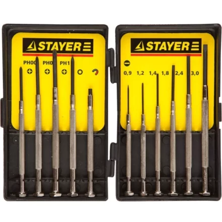 STAYER &quot;MASTER&quot;. Набор: Отвертки часовые для особо точных работ, с цельнометаллическими рукоятками 2560-H11_z01 купить в Уфе