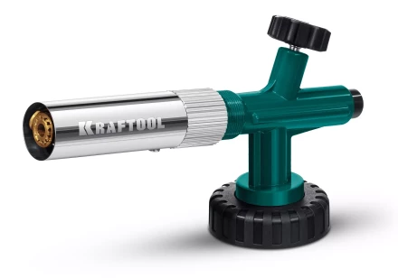 KG-1000 цельнометаллическая газовая горелка с пъезоподжигом, на баллон с цанговым соединением, 1450°C 55514 купить в Уфе