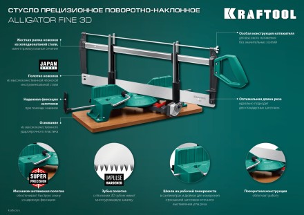 KRAFTOOL Alligator 3D, 600 мм, стусло прецизионное 15451-600 купить в Уфе