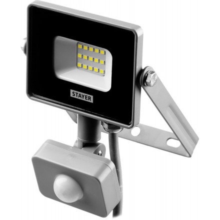 Прожектор LEDPro светодиодный, STAYER Profi 57133-10, датчик движения, 10Вт 57133-10 купить в Уфе