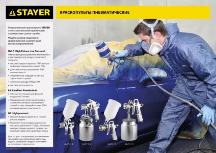 Краскопульт пневматический STAYER &quot;PROFESSIONAL&quot; AirPro, 1,4мм 06476-1.4 купить в Уфе