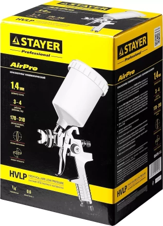 Краскопульт пневматический STAYER &quot;PROFESSIONAL&quot; AirPro, 1,4мм 06476-1.4 купить в Уфе