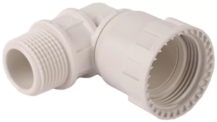 Переходник угловой 90° ЗУБР &quot;ШиреФит&quot; &quot;накидная гайка - наружная резьба&quot;, 32мм - 1&quot; 51485-32-1 купить в Уфе