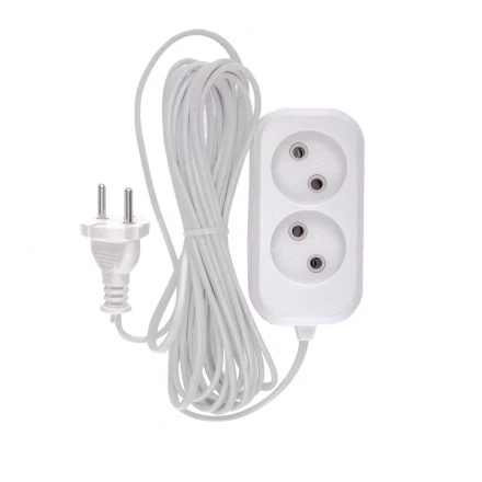 Удлинитель бытовой без заземления 5 м 2 розетки 6 А серия УХ6 Denzel 95922 купить в Уфе