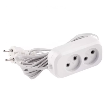 Удлинитель бытовой без заземления 5 м 2 розетки 6 А серия УХ6 Denzel 95922 купить в Уфе