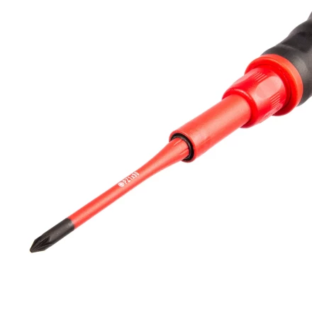 Диэлектрическая динамометрическая отвертка VDE КВТ НИО-3306 со сменными битами SLIM, 6 шт. (90952) купить в Уфе