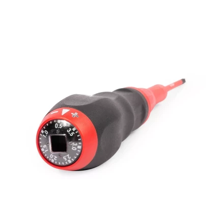 Диэлектрическая динамометрическая отвертка VDE КВТ НИО-3306 со сменными битами SLIM, 6 шт. (90952) купить в Уфе