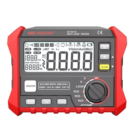 Тестер параметров УЗО и петли фаза-ноль цифровой КВТ KT 5910 (87241) купить в Уфе