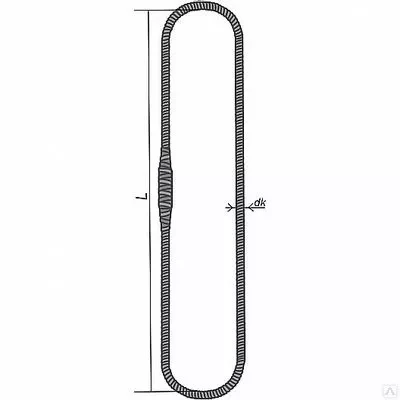 Строп канатный кольцевой СКК 32 т L=4 м  канат 42 опрессовка купить в Уфе