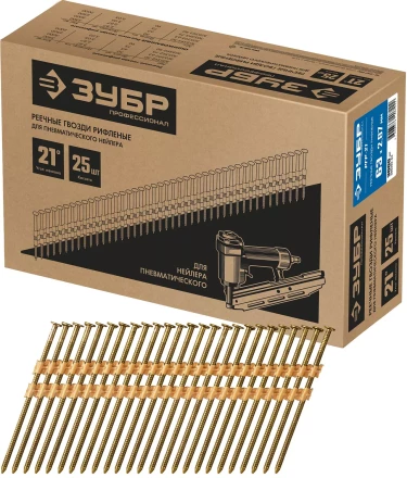 ЗУБР SN21 63 х 2.87 мм, реечные гвозди рифленые, 3000 шт (305392-63) купить в Уфе