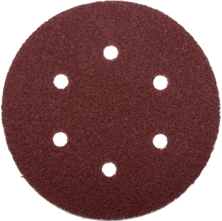 Круг шлифовальный ЗУБР &quot;МАСТЕР&quot; универсальный, из абразивной бумаги на велкро основе, 6 отверстий, Р60, 150мм, 5шт 35566-150-060 купить в Уфе