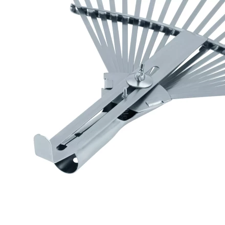 Грабли веерные стальные Palisad, 300 - 480 мм, 22 плоских зуба, оцинкованные,раздвижные, без черенка, 617675 купить в Уфе