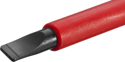 Отвертка KRAFTOOL, высоковольтная, Cr-Mo-V стержень, двухкомпонент. маслобензостойкая рукоятка, SL, 4,0х100мм 250083-4.0-100 купить в Уфе