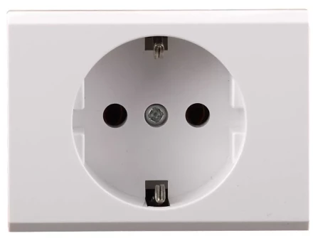 Розетка СВЕТОЗАР &quot;ЭФФЕКТ&quot; с заземлением, одинарная, без вставки и рамки, цвет белый, 16А/~250В SV-54400-W купить в Уфе