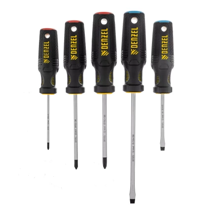 Набор отверток 5 шт Denzel, PH+SL, S2, 3к рукоятка, 122157 купить в Уфе