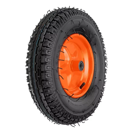 Колесо пневматическое усиленное Palisad 69081, шина 8PR, 4.00-8 D400 мм, внутренний диаметр подшипника 20 мм, длина оси 90 мм купить в Уфе