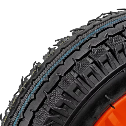 Колесо пневматическое усиленное Palisad 69081, шина 8PR, 4.00-8 D400 мм, внутренний диаметр подшипника 20 мм, длина оси 90 мм купить в Уфе