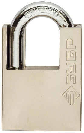 Замок навесной ЗУБР &quot;серия 223&quot; с защитой дужки, 50мм 4-37223-50 купить в Уфе