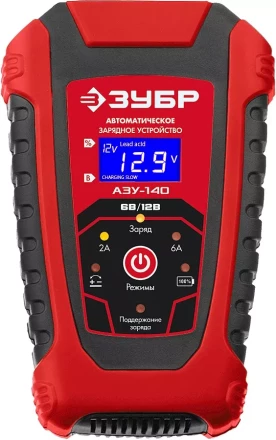 ЗУБР АЗУ-140, 6/12 В, 6 А, автоматическое зарядное устройство (59310) купить в Уфе