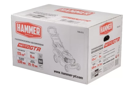 Газонокосилка бензиновая самоходная HAMMER KMT173GTR купить в Уфе