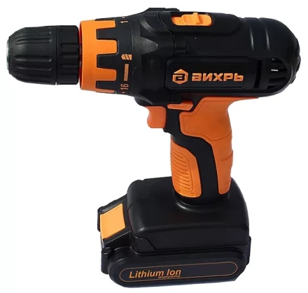 Дрель-шуруповерт аккумуляторная ВИХРЬ ДА-18Л-2К купить в Уфе