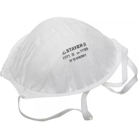 Полумаска фильтрующая STAYER &quot;PROFI&quot; коническая многослойная, класс защиты FFP1 11109 купить в Уфе