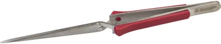 Пинцет ЗУБР д/монтажно-паечных работ, нерж сталь, фиберглассов термозащит накладки, самозажим, прямой, 160мм 22213-6-160 купить в Уфе