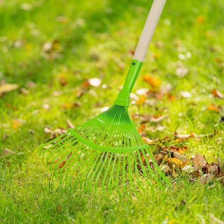 Грабли веерные стальные Palisad, 425 мм, 22 плоских зуба, эмалированные, без черенка, 617705 купить в Уфе