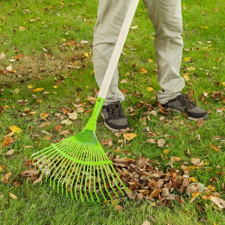 Грабли веерные стальные Palisad, 425 мм, 22 плоских зуба, эмалированные, без черенка, 617705 купить в Уфе