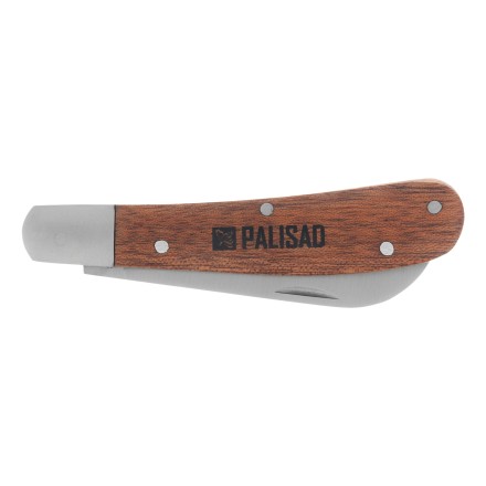 Нож садовый складной Palisad, прямое лезвие, 173 мм, деревянная рукоятка, 790038 купить в Уфе