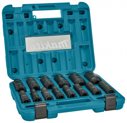 Набор ударных головок Impact Black Makita 1/2, 14 шт Makita E-16586 купить в Уфе