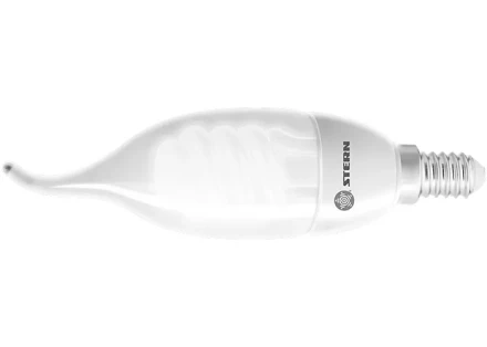 Лампа компактная люминесцентная &quot;свеча на ветру&quot; 9W 2700K E14 8000ч Stern 90961 купить в Уфе