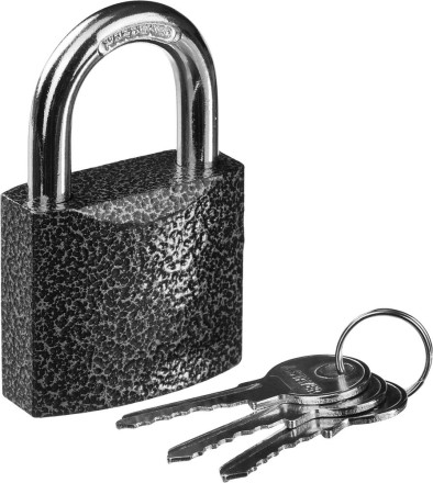 Замок STAYER &quot;STANDARD&quot; навесной, металлический корпус, закаленная дужка, 50 мм 37160-50 купить в Уфе
