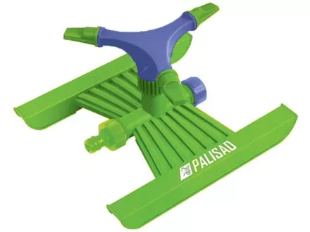 Разбрызгиватель пласт. вращ. с 3 лоп. штуц D 3/4&quot; с  подст. S поля. 180 кв. м D 15 м  PALISAD 65409 купить в Уфе