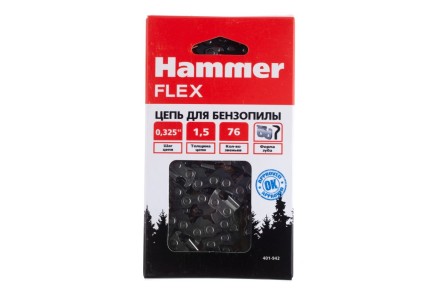 Цепь пильная HAMMER 0,325&#039;&#039;-1,5мм-76зв купить в Уфе