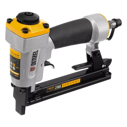 Степлер пневматический Denzel  PS8016 для прямоугольных скоб 21GA от 6 до 16 мм 57400 купить в Уфе