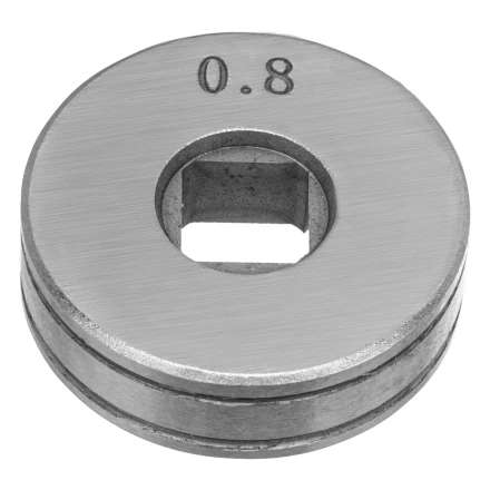 Подающий ролик, V профиль под стальную проволоку 0,8-1мм, посадка квадрат, 2 шт Denzel 93651 купить в Уфе