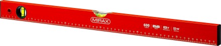 Уровень коробчатый MIRAX, 2 ампулы, крашеный, 600мм 34602-060_z02 купить в Уфе