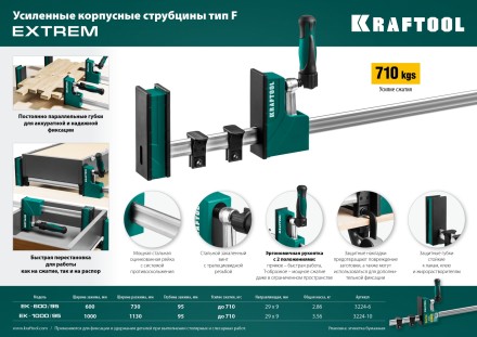Струбцина KRAFTOOL EXTREM корпусная 3224-10 купить в Уфе