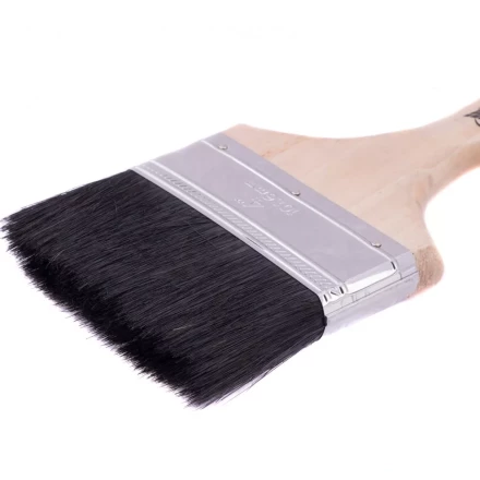 Кисть плоская натуральная черная щетина деревянная ручка размер 4 Mtx 82643 купить в Уфе