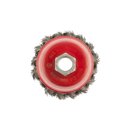 Щетка для УШМ 65 мм М14 &quot;чашка&quot; крученая проволока 0,35 мм MTX 74613 купить в Уфе