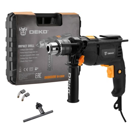 Дрель ударная DEKO DKID600W, 063-4126, в кейсе купить в Уфе