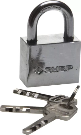 Замок ЗУБР "МАСТЕР" навесной, стальной корпус, закаленная дужка, 40мм 3710-40_z01 купить в Уфе