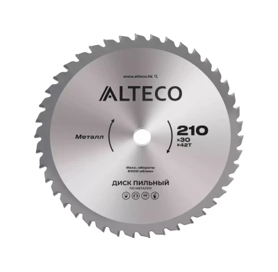 Диск пильный по металлу ALTECO 210x30x42T 83052