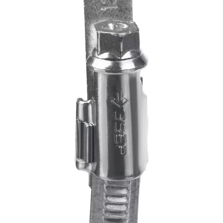 ЗУБР Х-9Н, 20 - 32 мм, накатная лента 9 мм, цинк, 50 шт, червячный хомут (37807-32) купить в Уфе