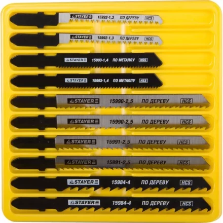 Набор STAYER &quot;PROFI&quot; Пилки &quot;МАСТЕР №2&quot; для эл/лобзика, по дереву и металлу, EU-хвост., 10шт 15981-H10-2 купить в Уфе