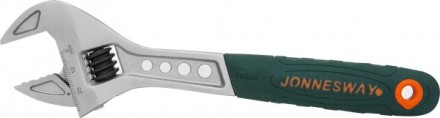 Ключ разводной 200 0-24мм пластиковая ручка   W27 АT8 Jonnesway 48046 купить в Уфе