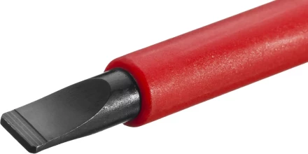 Отвертка KRAFTOOL, высоковольтная, Cr-Mo-V стержень, двухкомпонент. маслобензостойкая рукоятка, SL, 8,0х175мм 250083-8.0-175 купить в Уфе